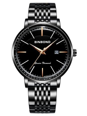 BINBOND High Quality Quartz Wristwatches (Black-Black)