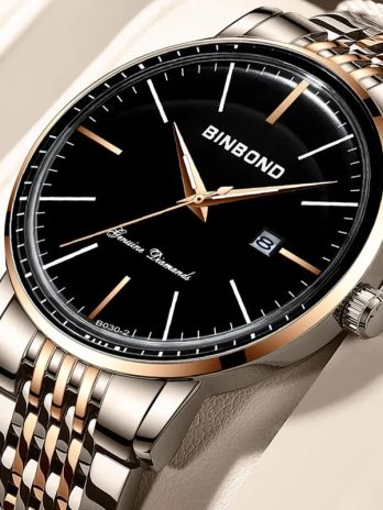 BINBOND High Quality Quartz Wristwatches (Silver-Golden)