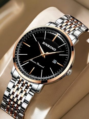 BINBOND High Quality Quartz Wristwatches (Silver-Golden)