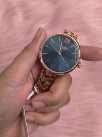 CURREN Golden-Blue High Quality Stainless Steel Watch