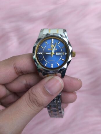 BINBOND Silver Blue High Quality Stainless Steel Watch