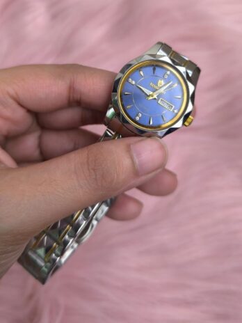 BINBOND Silver Blue High Quality Stainless Steel Watch