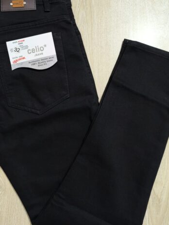 Celio Jet Black Colour Denim For Men