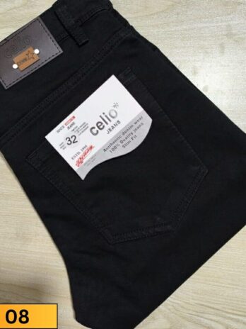 Celio Jet Black Colour Denim For Men