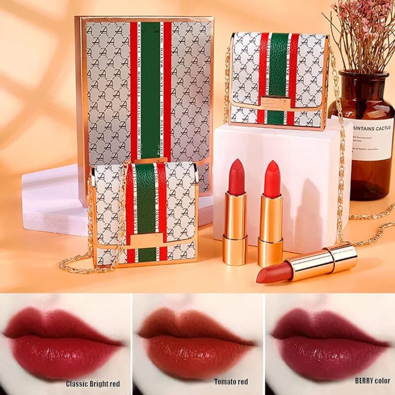 Exclusive 3-Piece Purse Lipstick Set — Party Look হোক বা Daily Glam, এই সেটেই সব! 💄