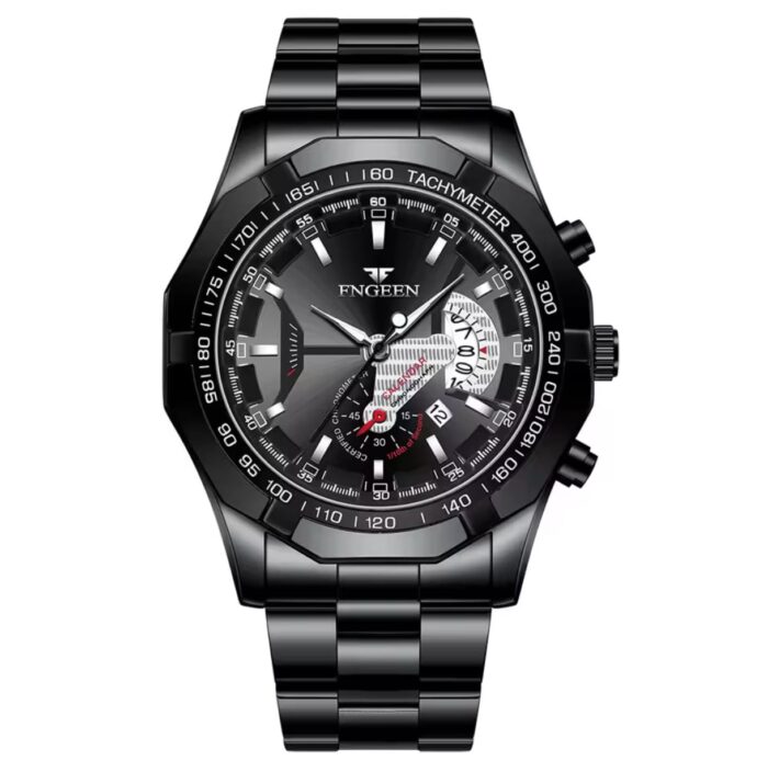 FNGEEN Full-Black Color Authentic Waterproof Wrist Watch For Men - Image 2