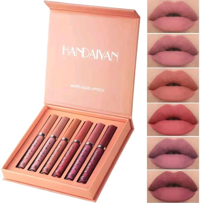 💄 HANDAIYAN Set-B – 6 PC Luxury Lipstick Collection
