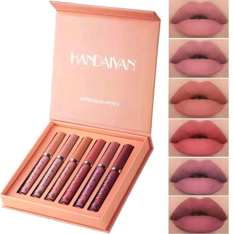 💄 HANDAIYAN Set-B – 6 PC Luxury Lipstick Collection