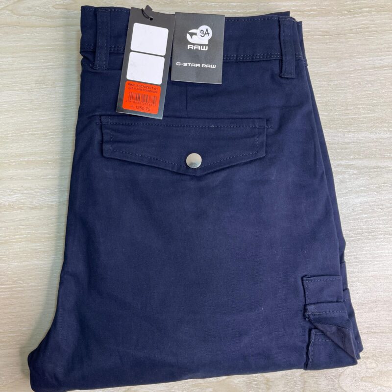 Trendy 6 Pocket Cargo Pants Blue