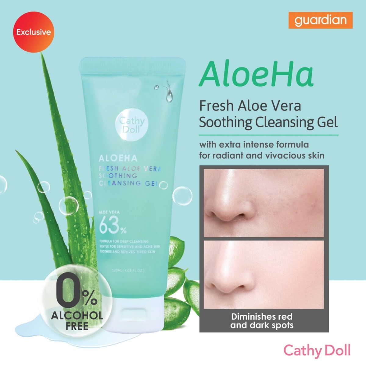 đŋ Cathy Doll Aloeha Fresh Aloe Vera Soothing Cleansing Gel