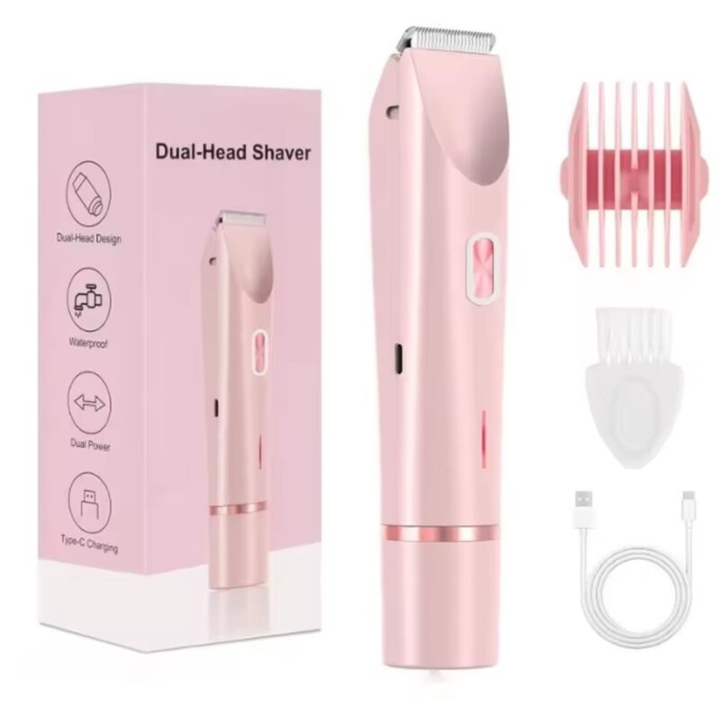 Dual Head Trimmer – Smart Grooming, Double Efficiency! (Pink Edition)