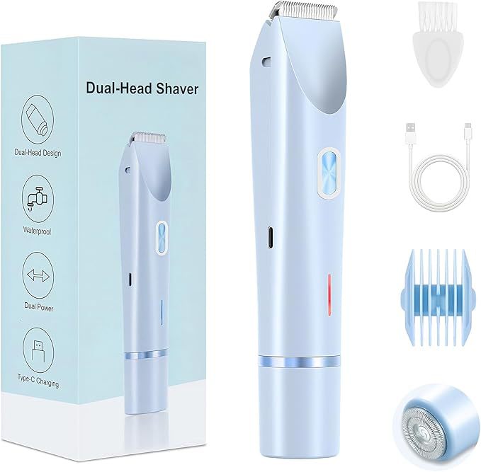 Dual Head Trimmer – Smart Grooming, Double Efficiency!(Blue-Edition)